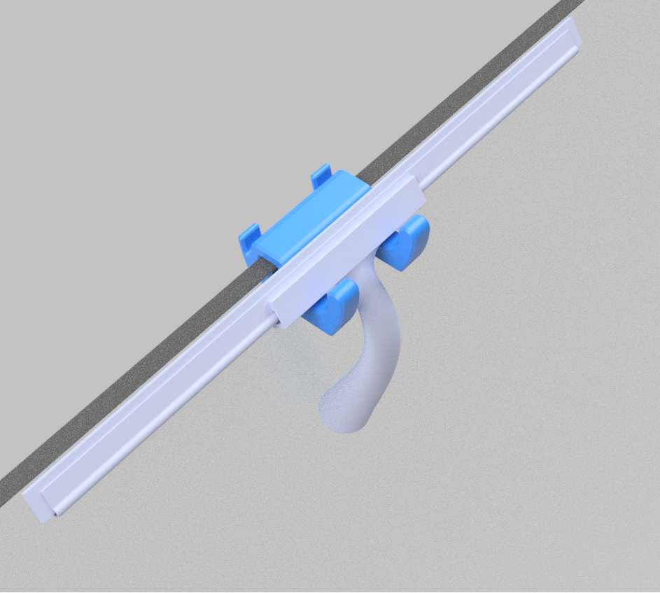 Giá Đỡ Gạt Kính Phòng Tắm Kiêm Móc Treo Khăn