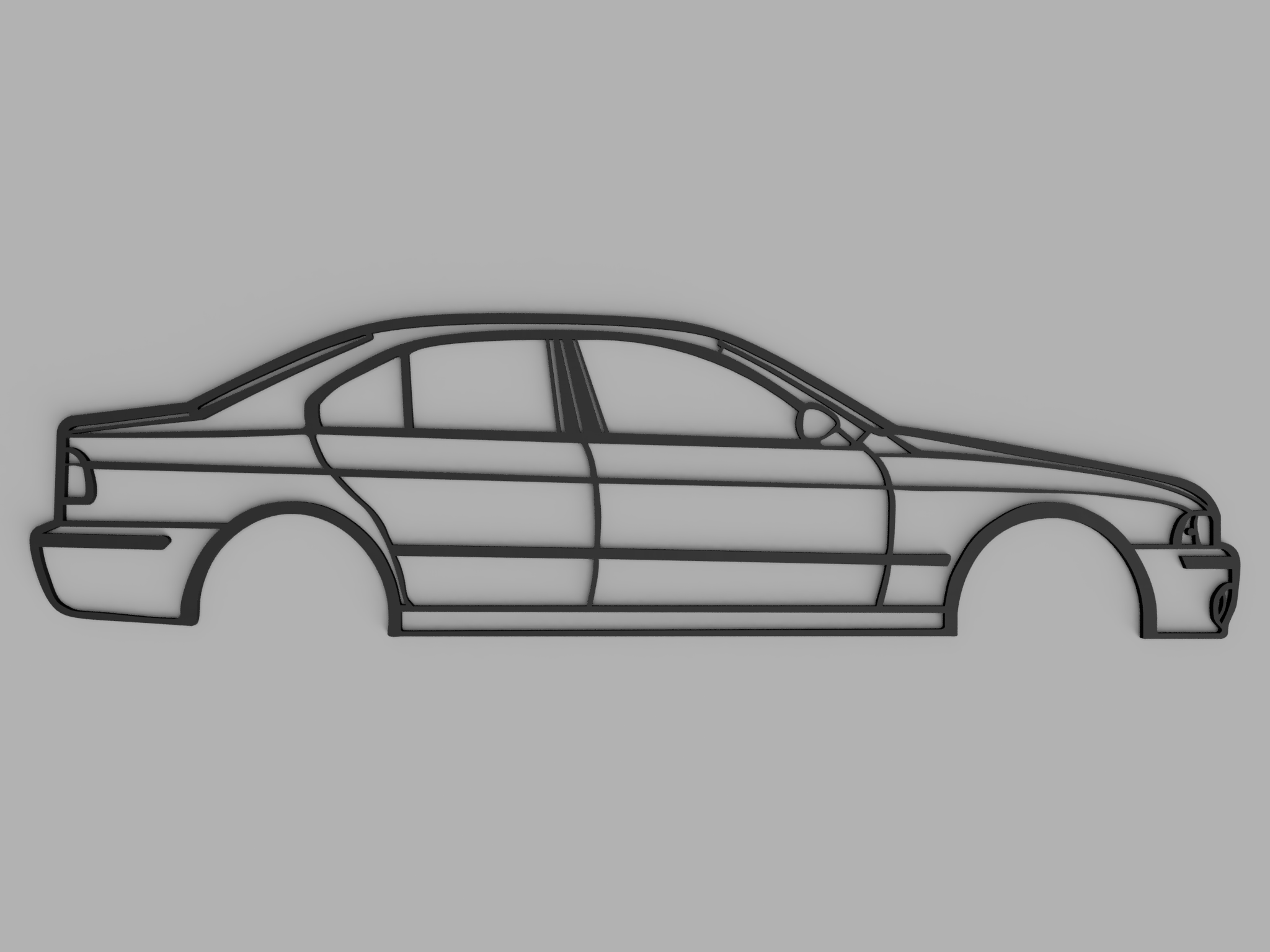 Tranh Tường BMW 5 Series E39 Silhouette