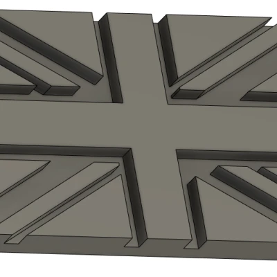 Huy Hiệu Cờ Anh Quốc Liên Hiệp Anh - Union Jack 3D