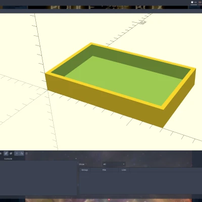 Khay Tắm Chỉnh Được Bằng OpenSCAD