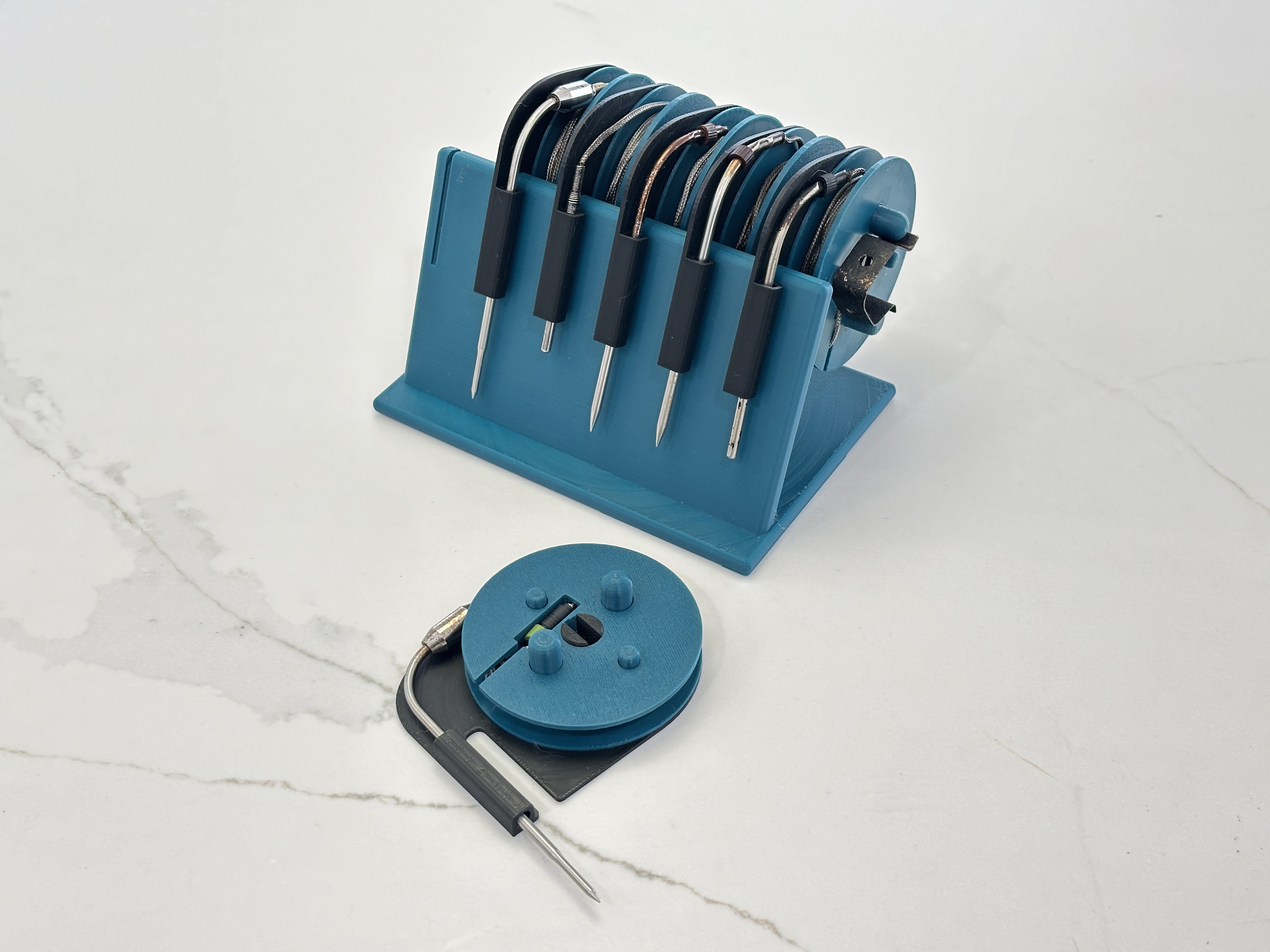 Kệ đựng cuộn dây dò nhiệt BBQ xoay