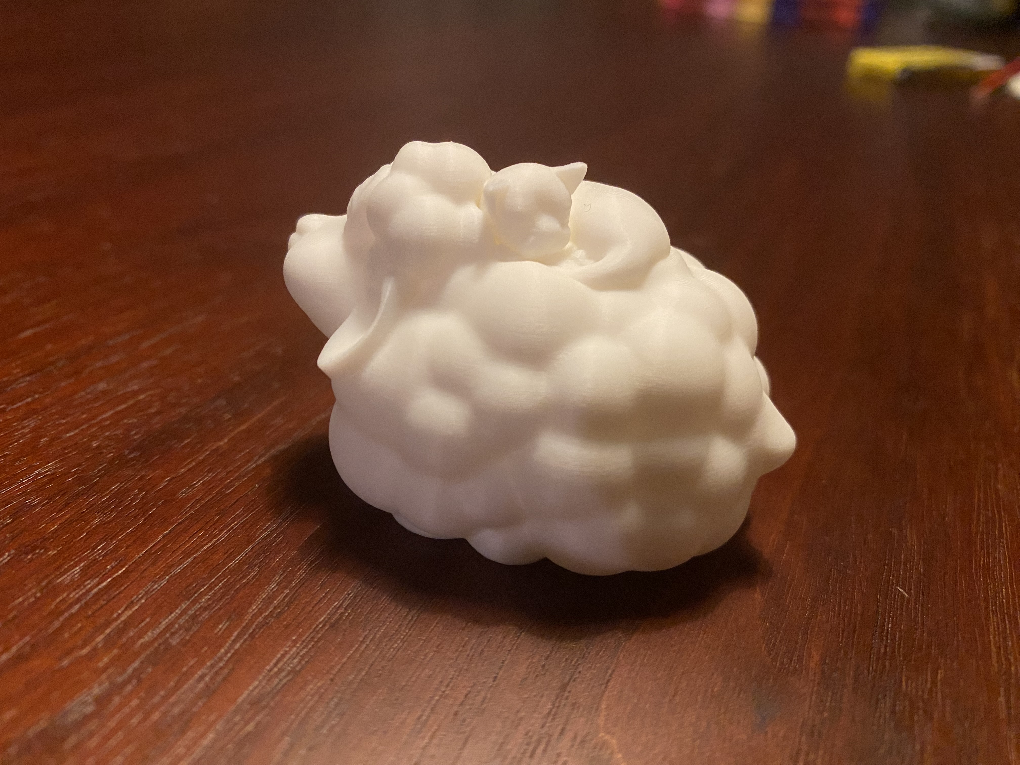 Một con cừu và một con mèo