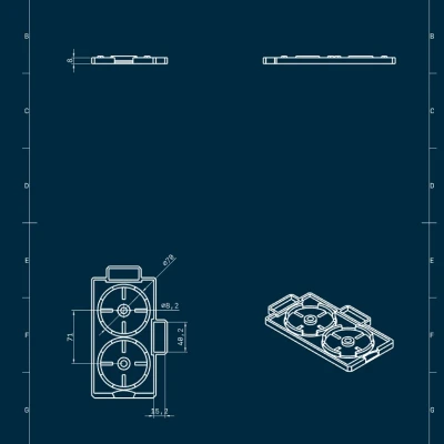 Khuôn khoan cho ổ cắm / hộp công tắc, 71mm (Bohrschablone)