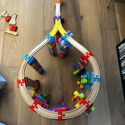 Mega Bloks Hỗ Trợ Cầu Đường Ray Tàu Hỏa Brio Khủng