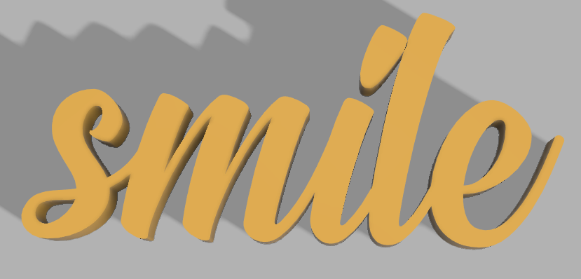 Chữ 'Smile' Trang Trí