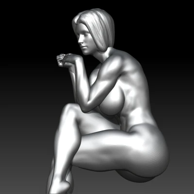 Mô hình 3D: Phụ Nữ Thư Giãn Ngồi