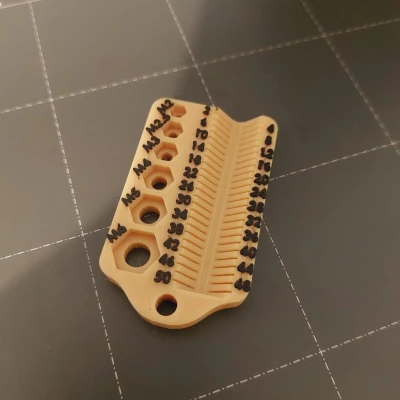 Móc Khóa Đo Bu Lông & Đai Ốc Mini, M2-6, tối đa 50mm