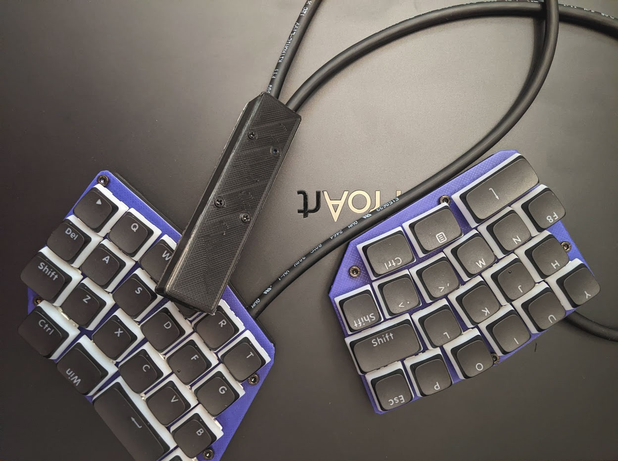 Bàn phím Split có đế cắm hotswap đấu dây