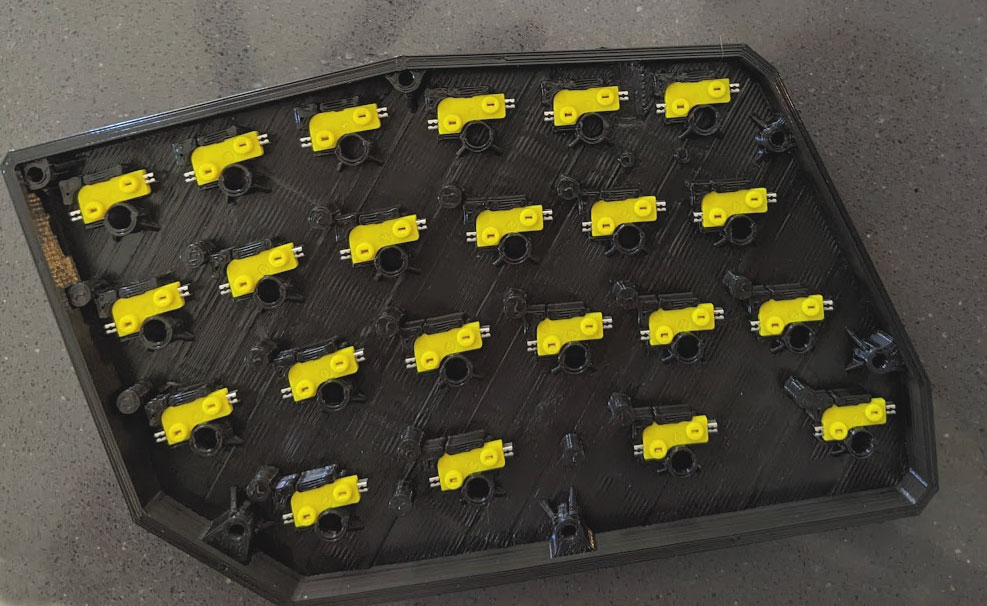 Bàn phím Split có đế cắm hotswap đấu dây