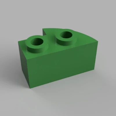 Gạch Cong Một Phần 1x2 (Phải) Italocremona Plastic City / Khối Xây Dựng