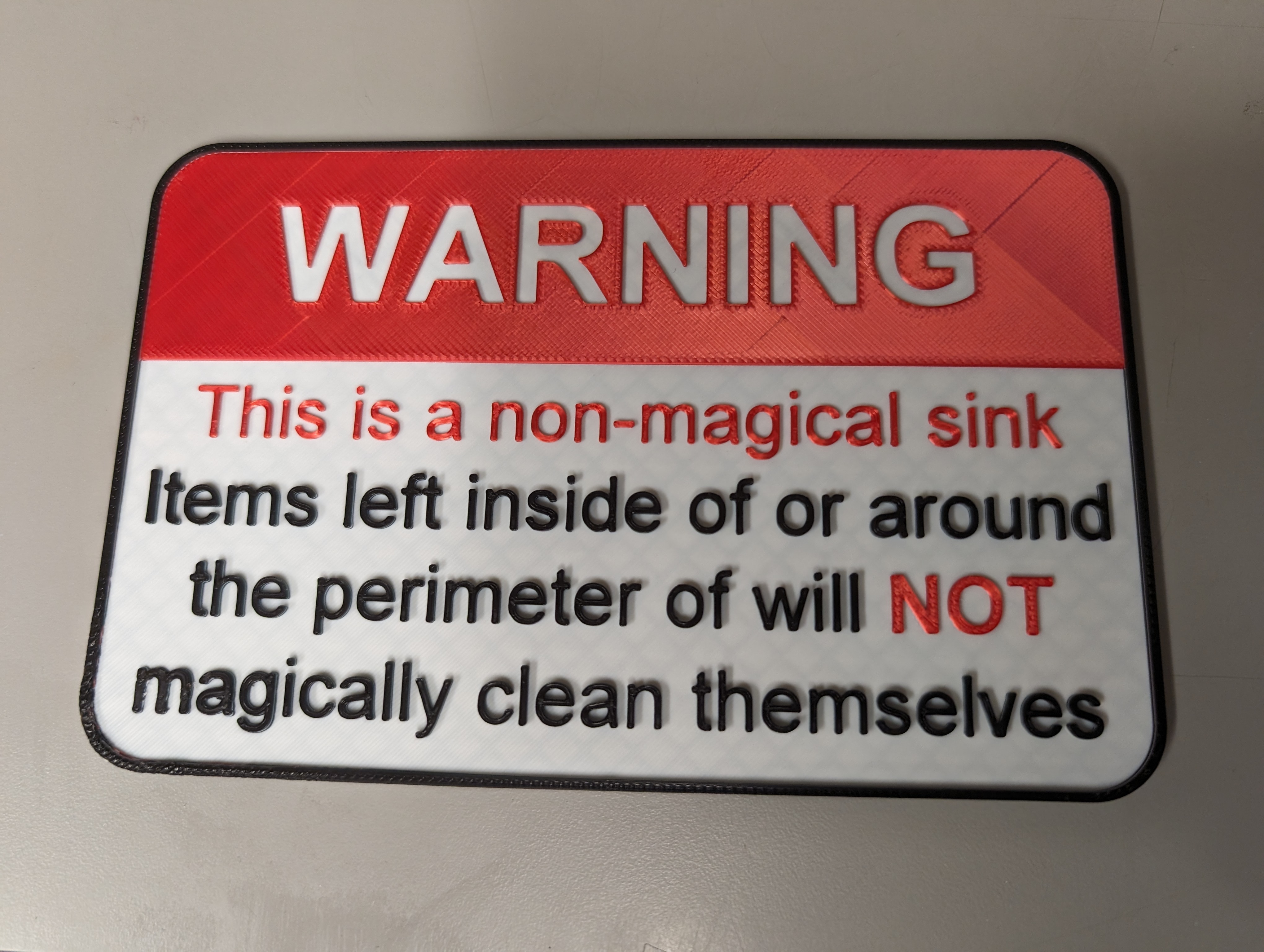 Biển Cảnh Báo Bồn Rửa Chén "Cà Khịa" (Đa Màu & Nổi)