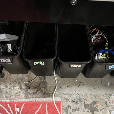 Nhãn Thùng Rác Tái Chế Nam Châm - PLA, PETG, Giấy và Công Nghệ