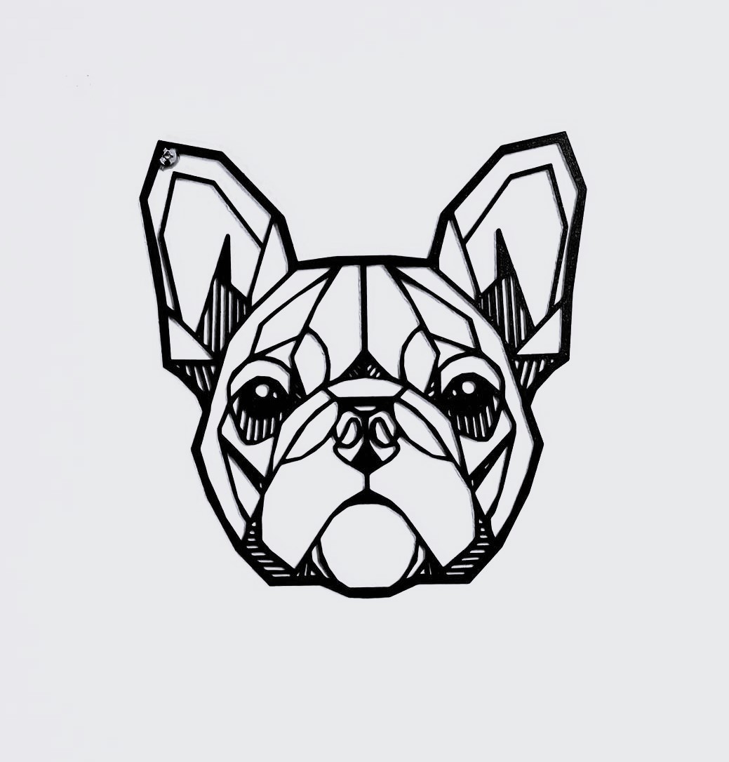 Trang Trí Tường Hình Chó Bully Pháp