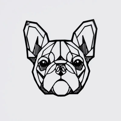 Trang Trí Tường Hình Chó Bully Pháp