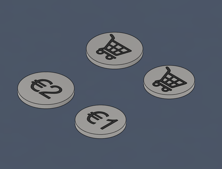 Đồng xu xe đẩy siêu thị Euro