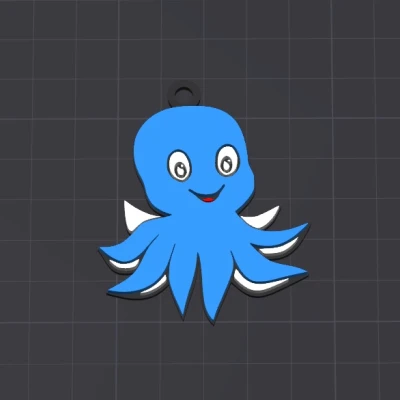 Móc khóa/Mặt dây chuyền bạch tuộc dễ thương Oli