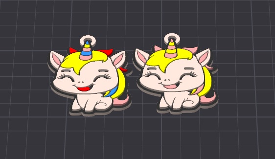 Móc khóa/Mặt dây chuyền kỳ lân dễ thương, Dawn, nhiều màu