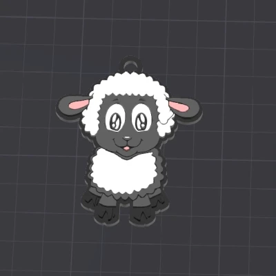 Móc khóa/Mặt dây chuyền cừu Shain dễ thương