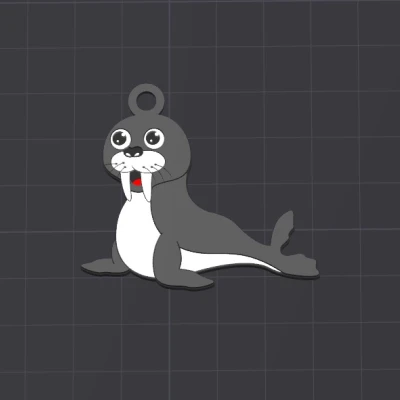 Móc khóa/Mặt dây chuyền hải cẩu Wally cực dễ thương