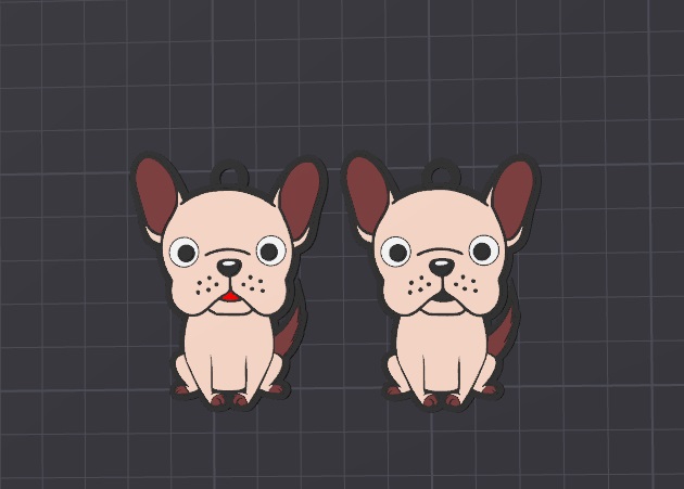 Móc khóa/Mặt dây chuyền hình chú chó Howard dễ thương đa sắc màu