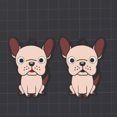 Móc khóa/Mặt dây chuyền hình chú chó Howard dễ thương đa sắc màu