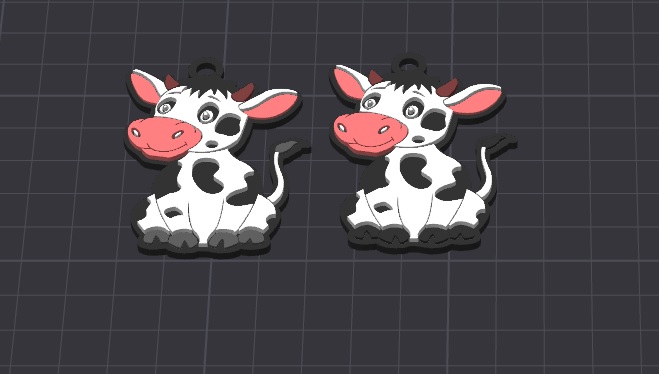 Móc khóa / Mặt dây chuyền Garth The Calf dễ thương nhiều màu