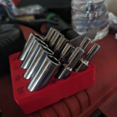 Khay Đựng Tuýp Dài 1/4 Inch Có Đế Nam Châm Gridfinity