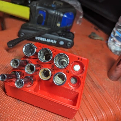 Khay Đựng Tuýp Dài 1/4 Inch Có Đế Nam Châm Gridfinity