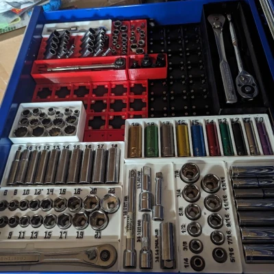 Tổ Chức Hộp Đựng Đồ Nghề Gridfinity (Cờ Lê và Tuýp)