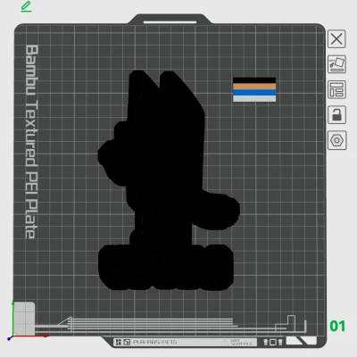 Mô Hình Bluey 4 Màu AMS