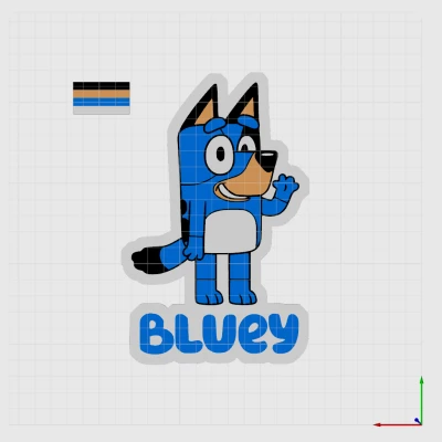 Mô Hình Bluey 4 Màu AMS