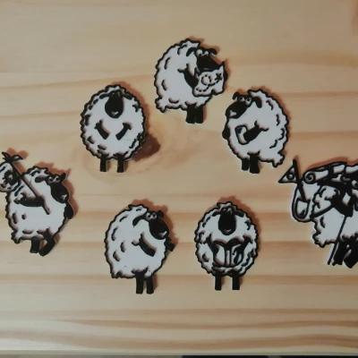 Huy Hiệu Cừu Dễ Thương