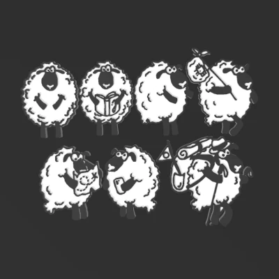 Huy Hiệu Cừu Dễ Thương