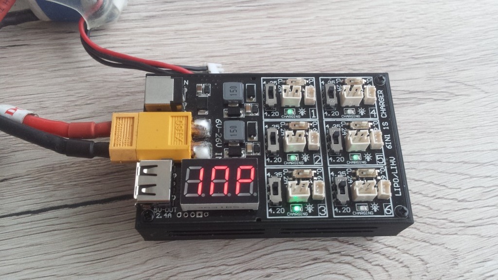 Mạch sạc LiPo Whoop 1S 6in1 có tản nhiệt