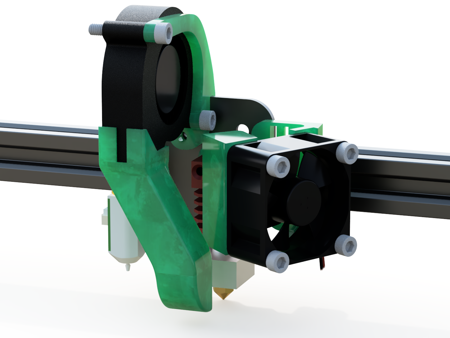 Ender 3 - Đầu nóng luồng khí cao [quạt 5015 & 4020] kèm BL touch!