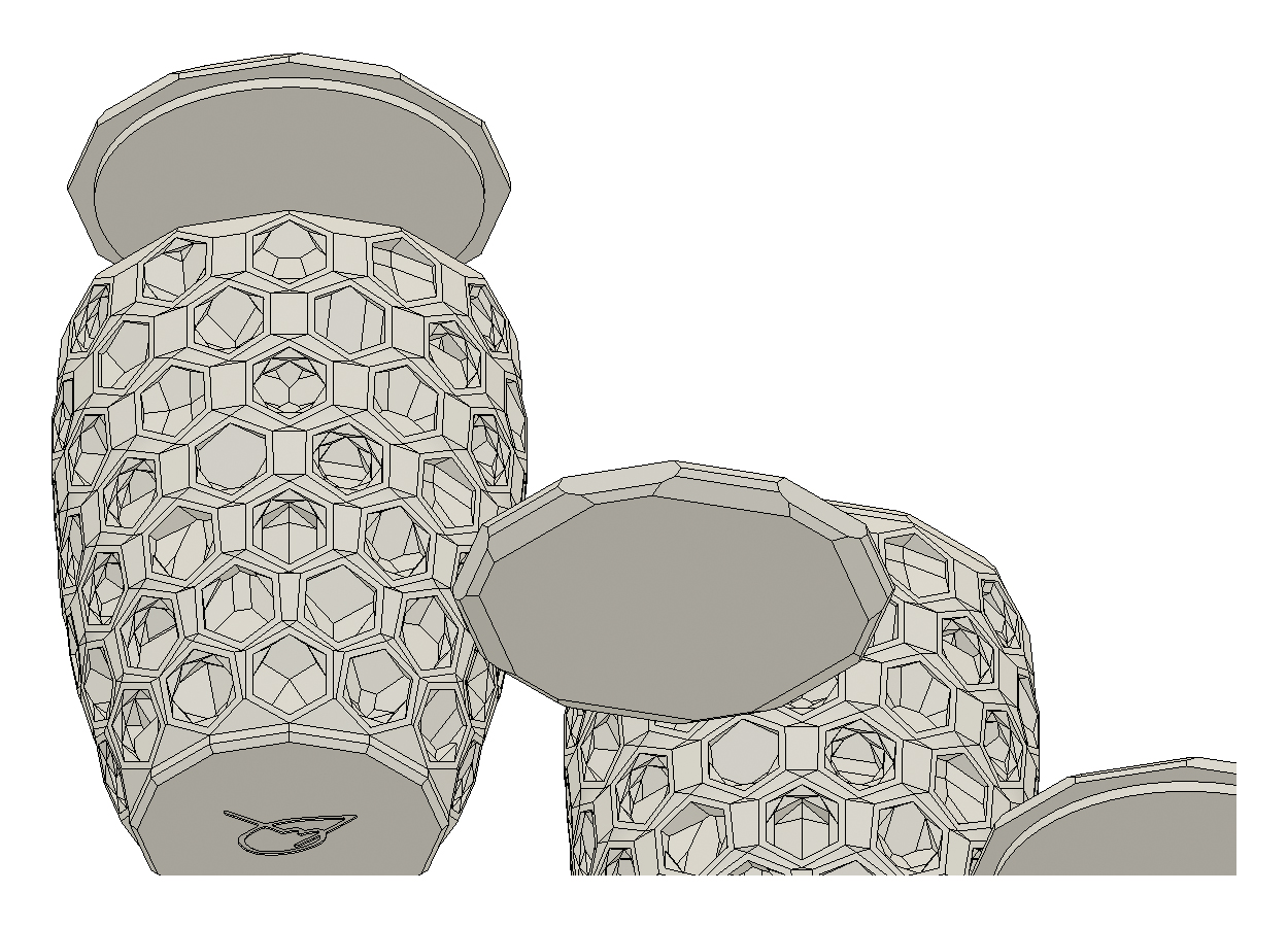 Bình đựng tro cốt tùy chỉnh, có thể thay đổi kích thước để in.