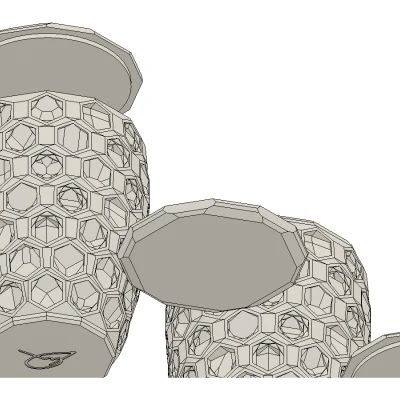 Bình đựng tro cốt tùy chỉnh, có thể thay đổi kích thước để in.