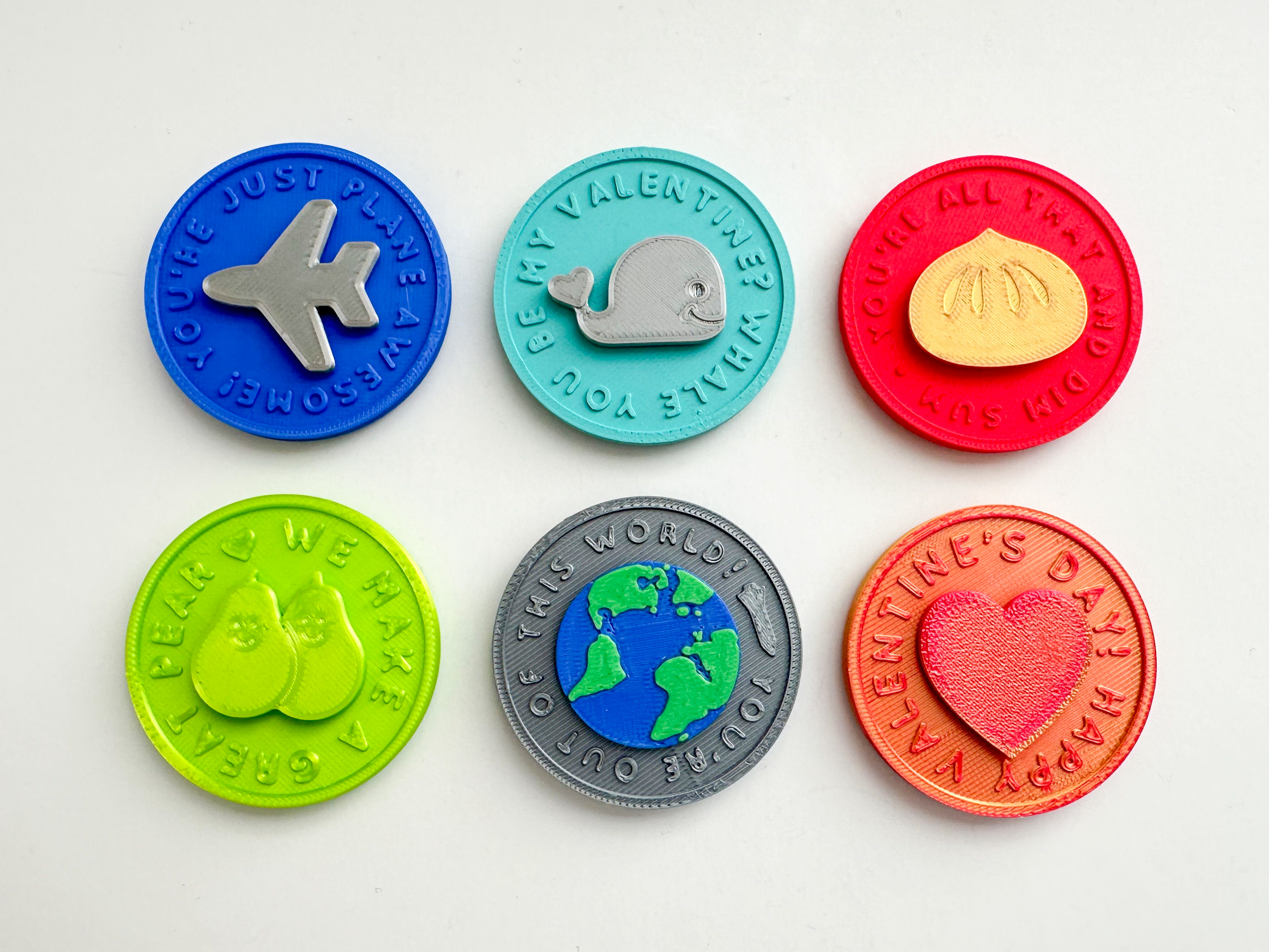 Spinner Hình Đồng Xu Valentine (6 Mẫu)