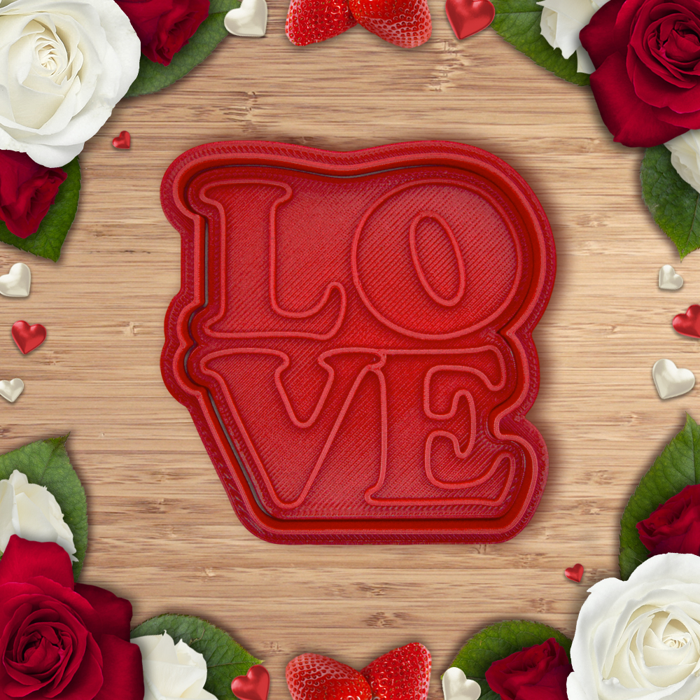 Khuôn Cắt / Dập Bánh Quy Valentine - Dấu Hiệu LOVE