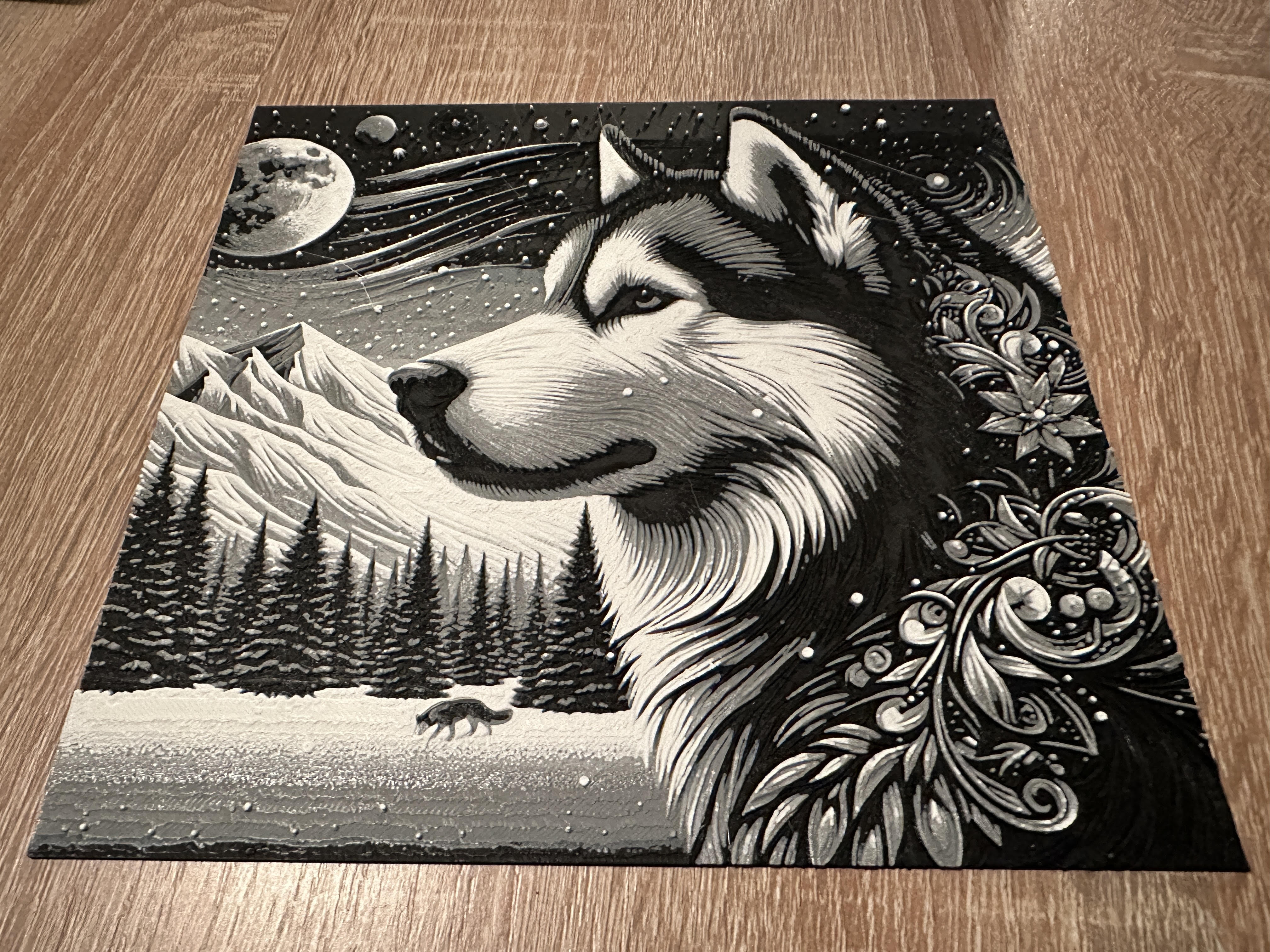 Husky Tuyết 2 - Tô màu bằng Filament