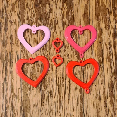 Bông Tai Tim Nhiều Tầng Có Biến Thể