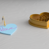 Khuôn Cắt Đất Sét STL Hoa Tai Tình Yêu Valentine - Thumbnail 2