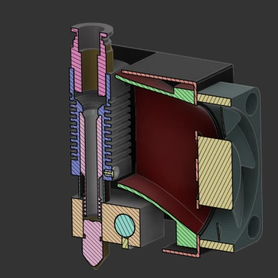 Ống dẫn tản nhiệt cho quạt gắn ngoài trên Ender 3