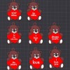 Gấu trái tim có 8 mẫu chữ khác nhau - Móc khóa / Mặt dây chuyền Valentine - Thumbnail 1