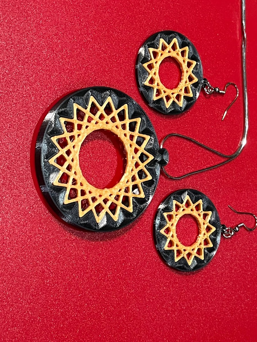 Bông Tai và Mặt Dây Chuyền Hình Sao Băng: In Dễ, Đẹp Lung Linh