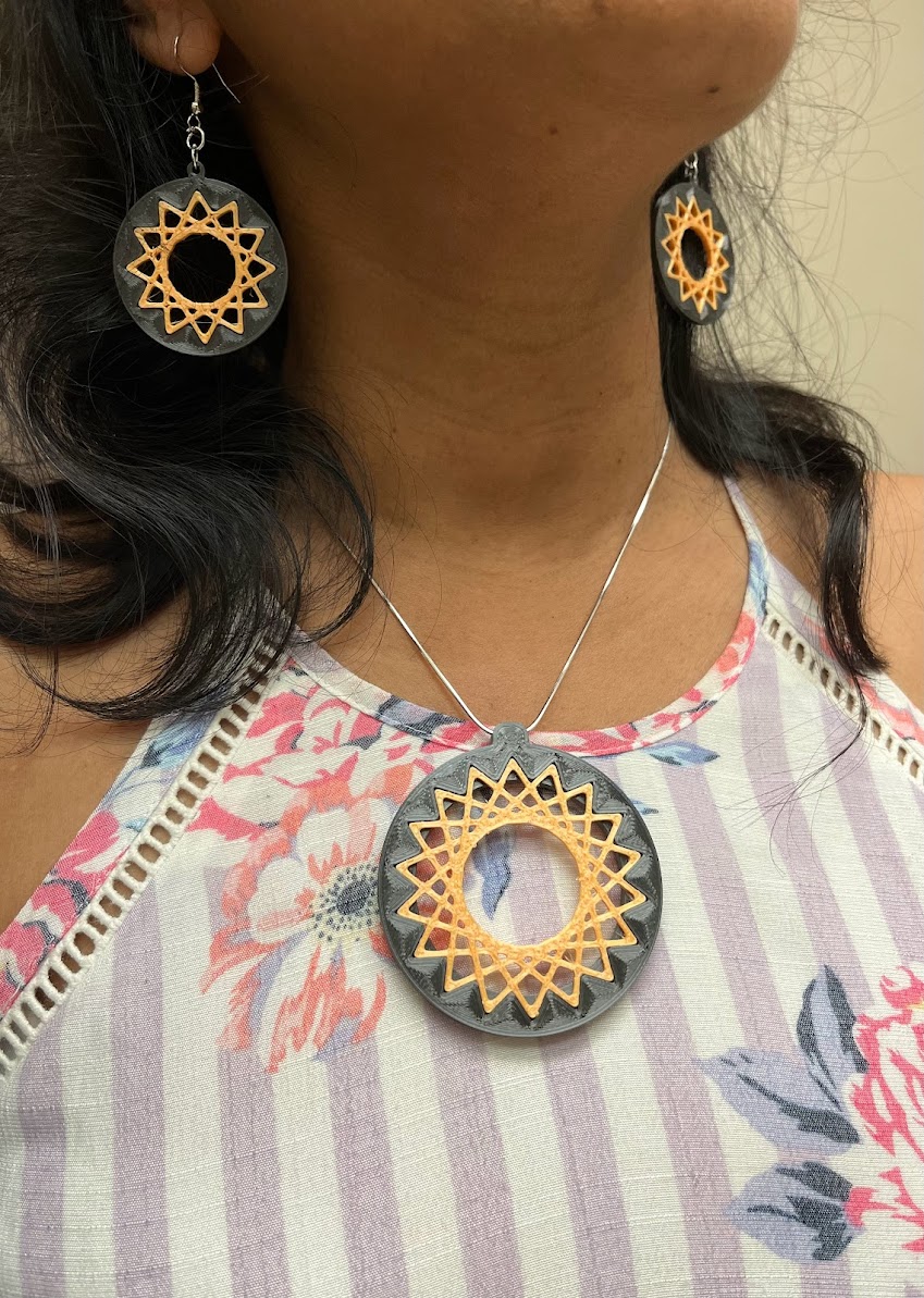 Bông Tai và Mặt Dây Chuyền Hình Sao Băng: In Dễ, Đẹp Lung Linh