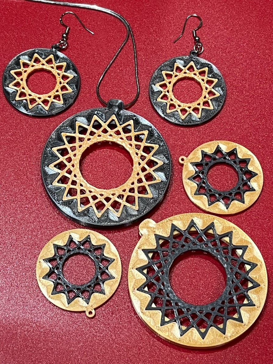 Bông Tai và Mặt Dây Chuyền Hình Sao Băng: In Dễ, Đẹp Lung Linh