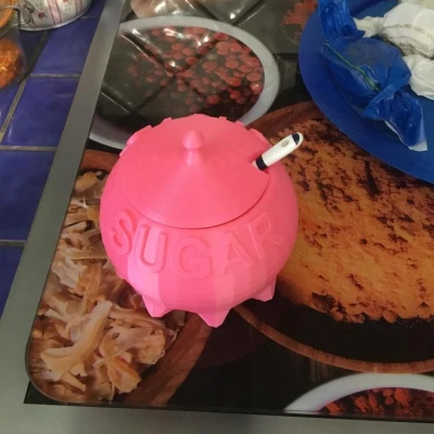 Tô đựng đường có lỗ cắm muỗng