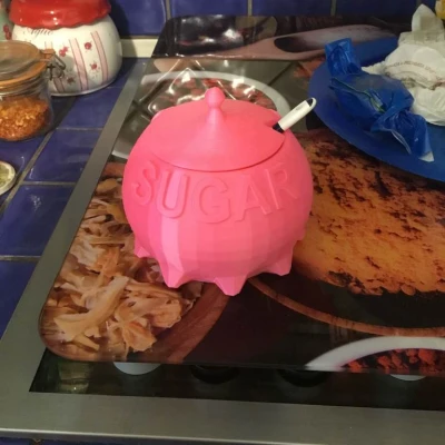 Tô đựng đường có lỗ cắm muỗng