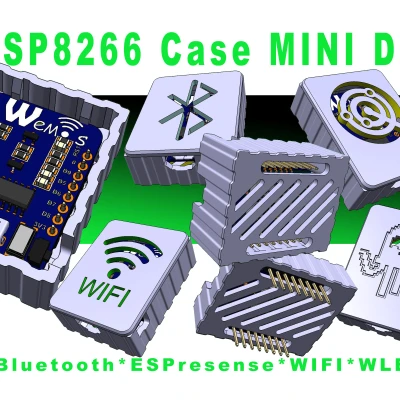 Hộp đựng ESP8266 MINI D1 có nắp cho Bluetooth, Wifi, ESPresence, WLED